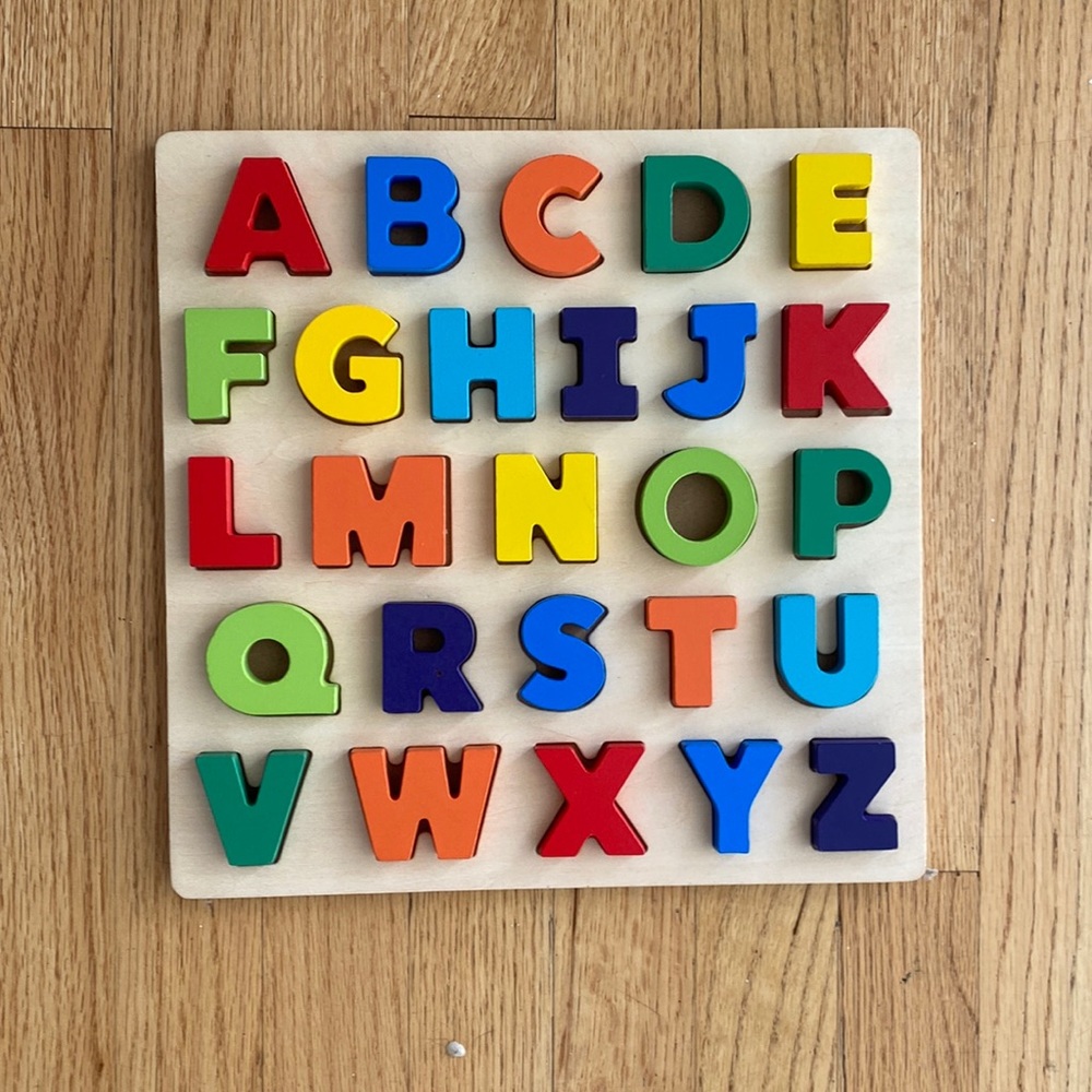 Wooden alphabet puzzle